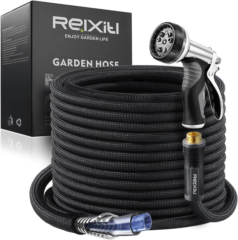 Relxitl Garden Hose, Flexible Water Hose, Ultra Lightweight Non-Expanding hose With 10 Functon Sprayer, Leak proof, Pressure Resistant for Yard, Outdoor - Image 1